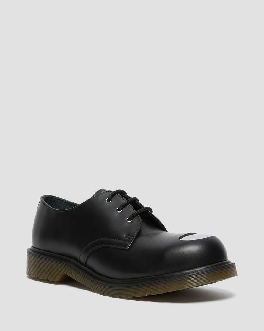 Dr. Martens 1925 Exposed Steel Toe Lær Oxford Sko Herre Svart [6513DOHRJ]